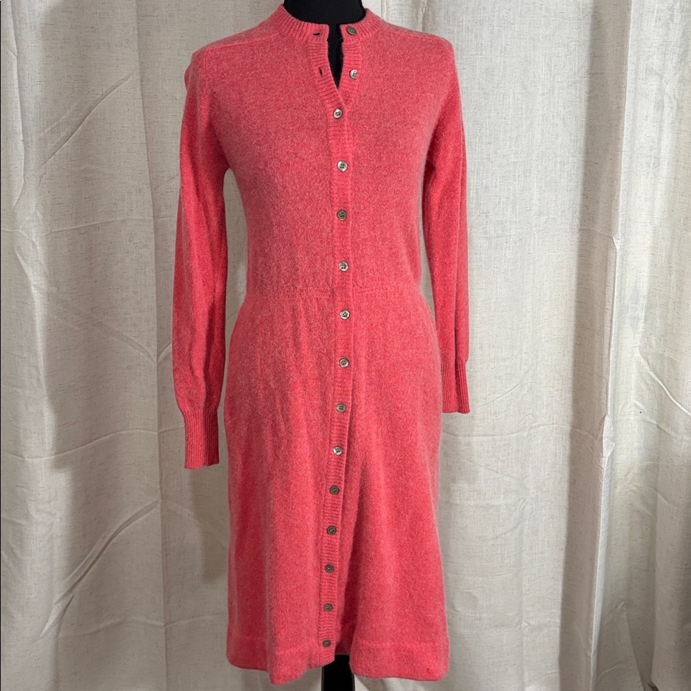 Vintage 70s/80s Ciao Ltd Pink Button Down Sweater Dress